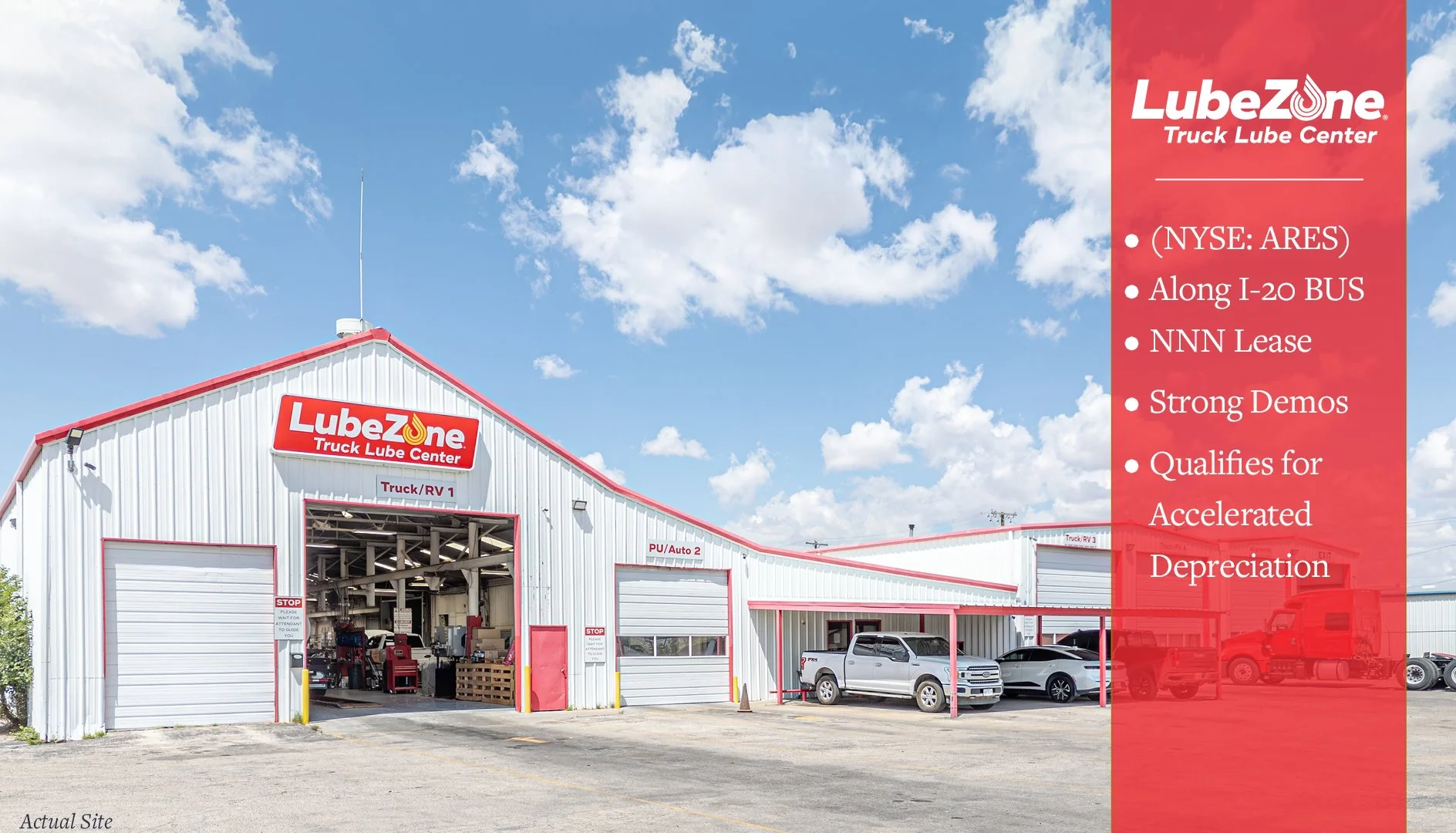 LubeZone Truck Center (NYSE: ARES) | Texas | Newly… — Sale in Odessa, TX, photo 1 of 8