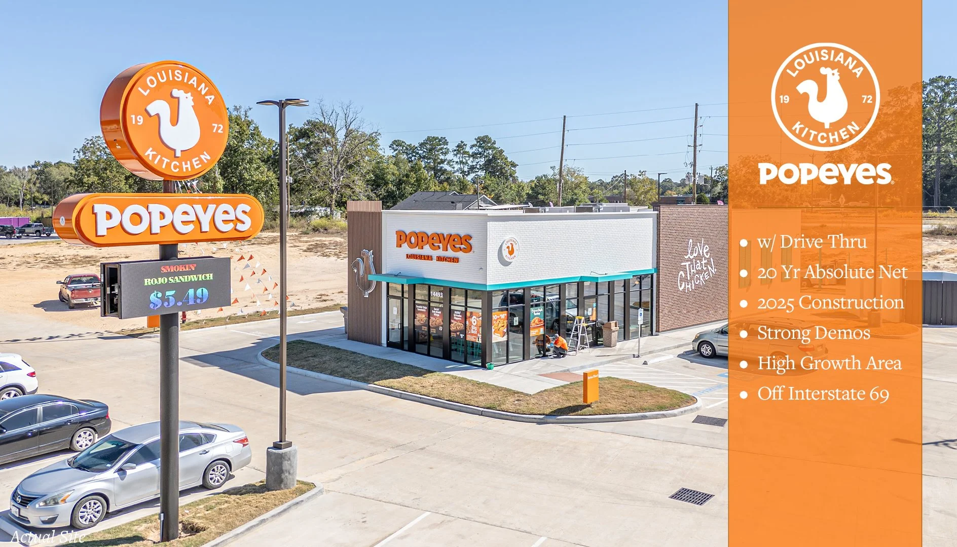 Popeyes w/ Dr-Thru | 20 Year Absolute Net Lease |… — Sale in Splendora (Houston Msa), TX, photo 1 of 8
