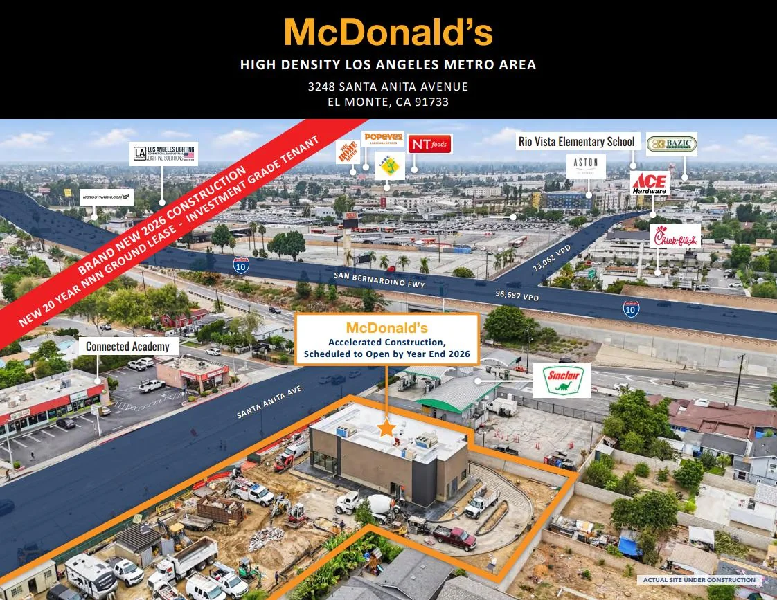 Brand New 2026 Construction NNN McDonald's - High… — Sale in El Monte, CA, photo 1 of 5