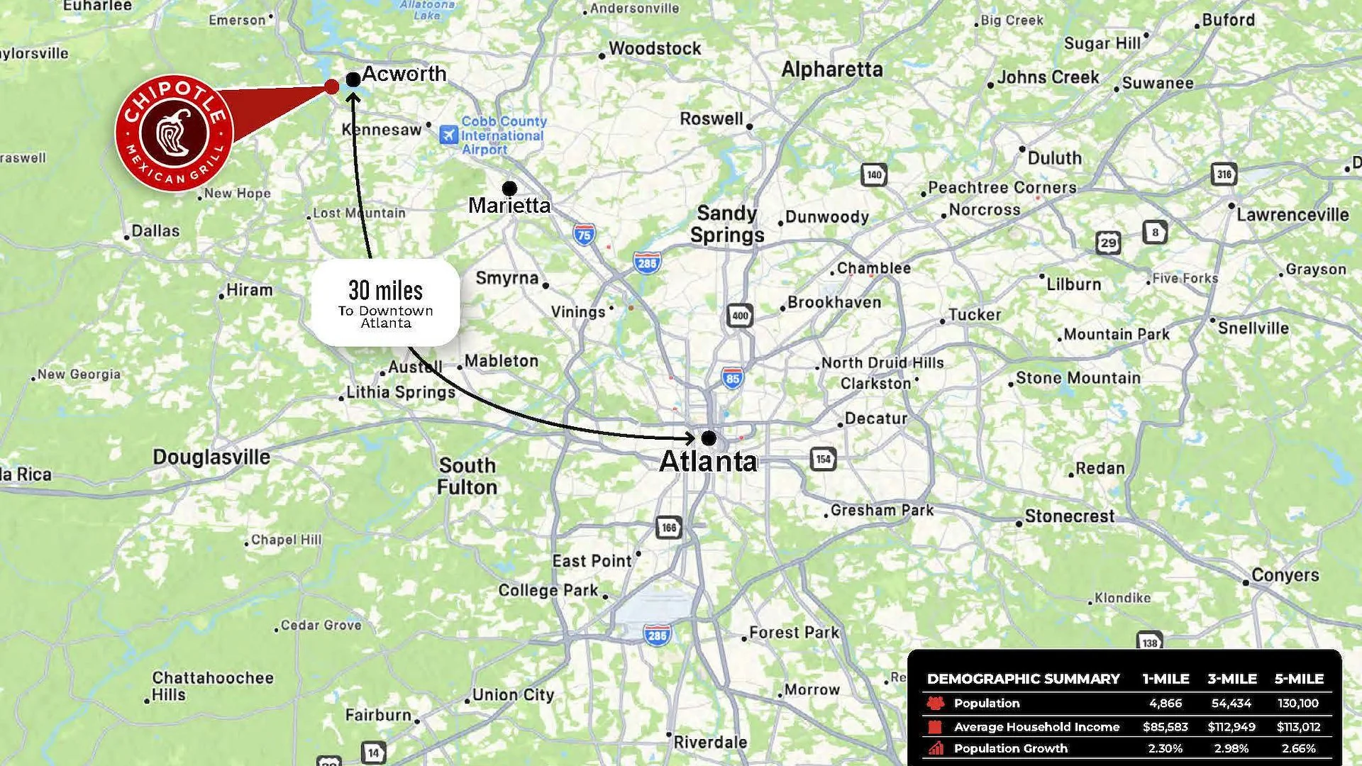 Chipotle (North ATL) | Interstate Location (170K VPD) — Sale in Acworth, GA, photo 3 of 4