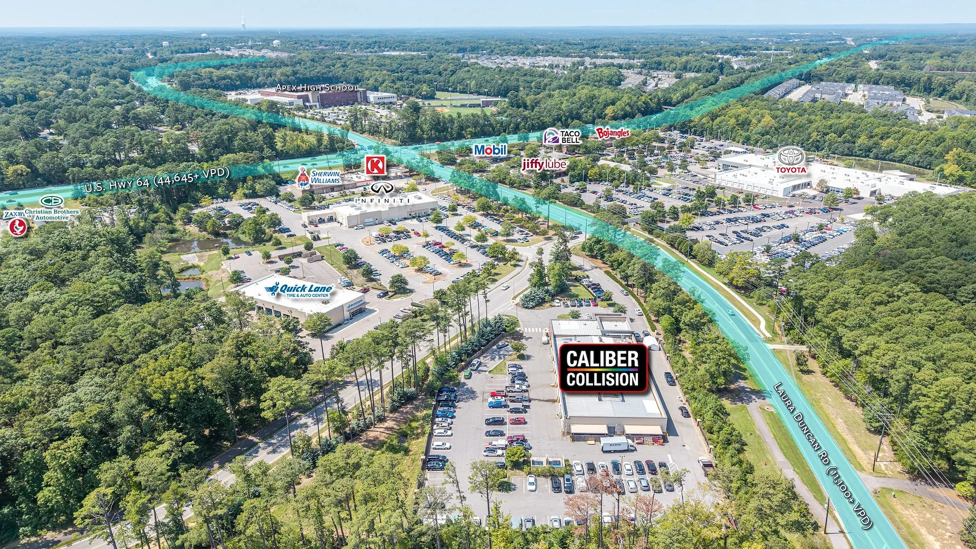 Caliber Collision | Fast-Growing Raleigh MSA | $159K+… — Sale in Apex (Raleigh Msa), NC, photo 2 of 8