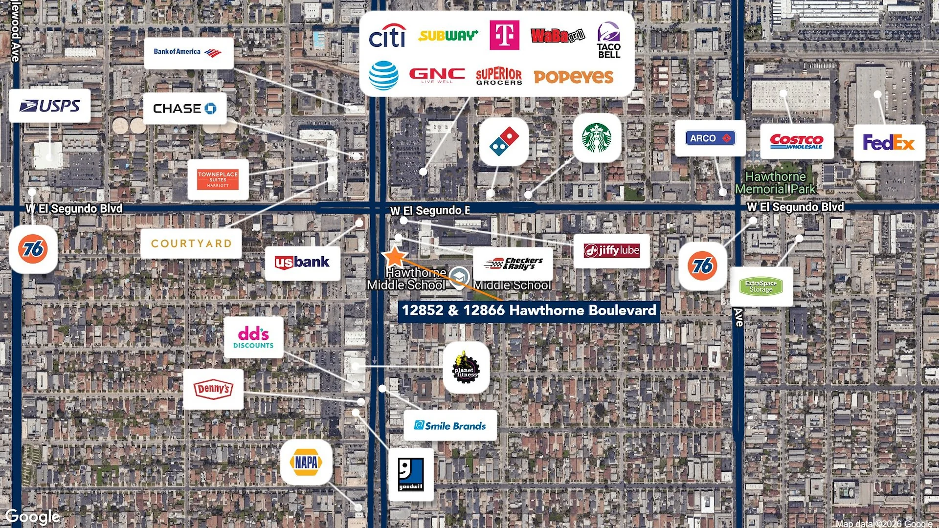 12852 & 12866 Hawthorne Boulevard, Hawthorne, CA — Sale in Hawthorne, CA, photo 2 of 4