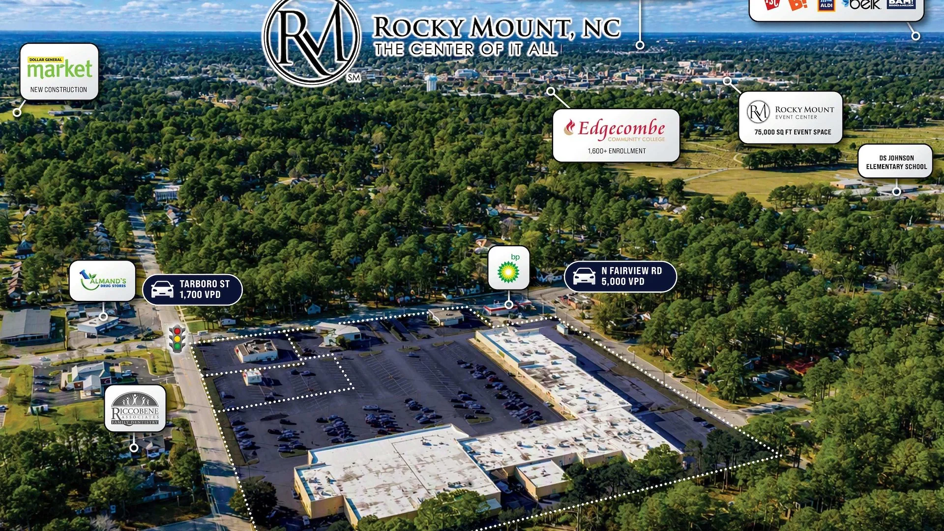 Oakwood Shopping Center — Sale in Rocky Mount, NC, photo 2 of 3