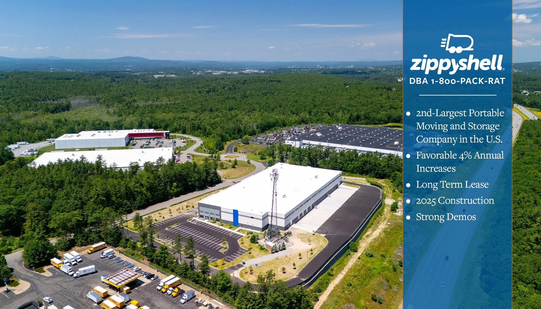 Zippy Shell - 2nd-Largest US Portable Moving & Storage Provider | 4% Annual Bumps | New Construction - retail for sale in londonderry, NH