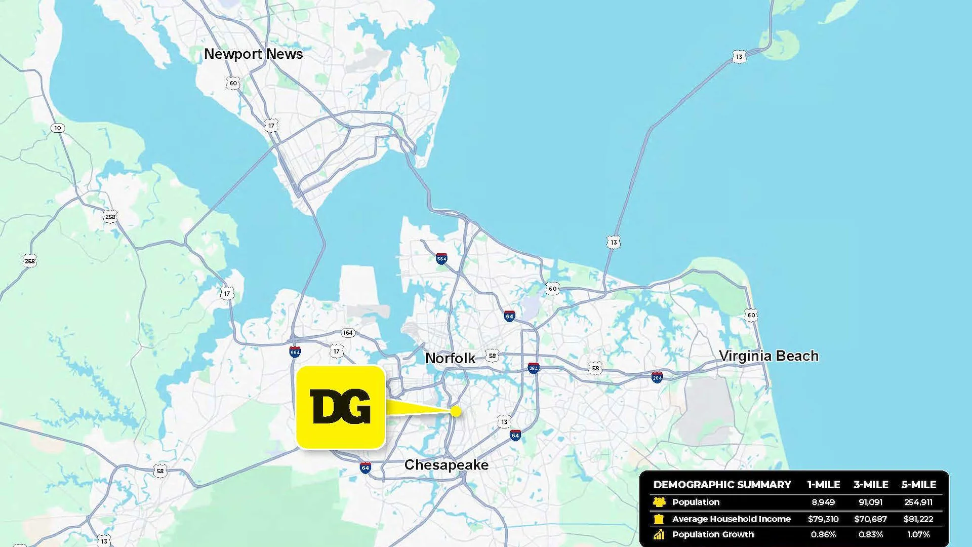 Dollar General | 5 Mile Pop: 255,000 — Sale in Chesapeake, VA, photo 3 of 5