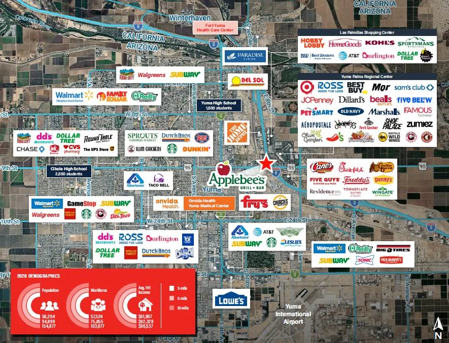 Applebee's | ±15-Yr NNN | 22-Unit Guaranty | E 16th… — Sale in Yuma, AZ, photo 2 of 3