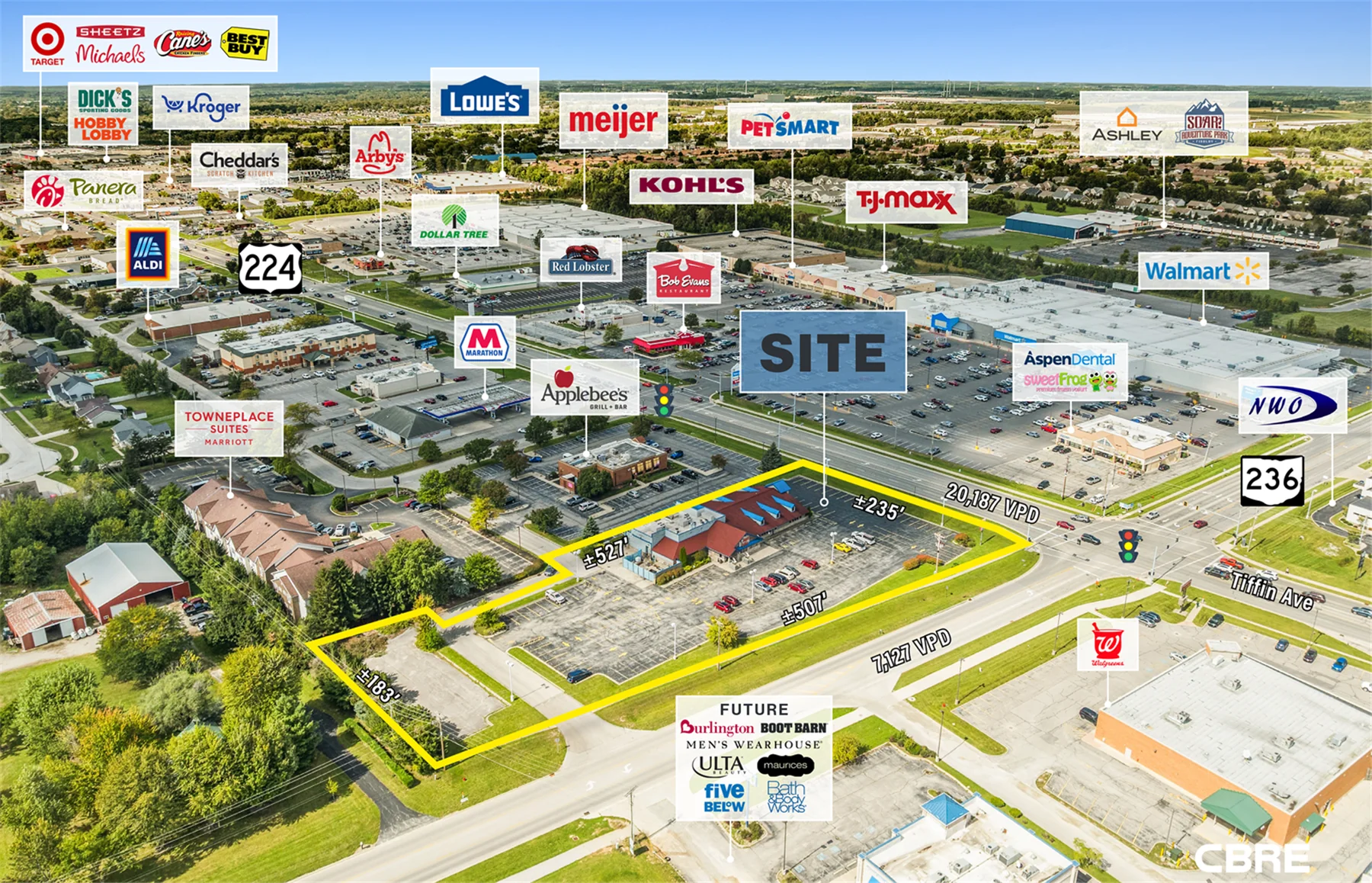 10,832 SF Restaurant on 2.42 Signalized Acres — Sale in Findlay, OH, photo 2 of 8