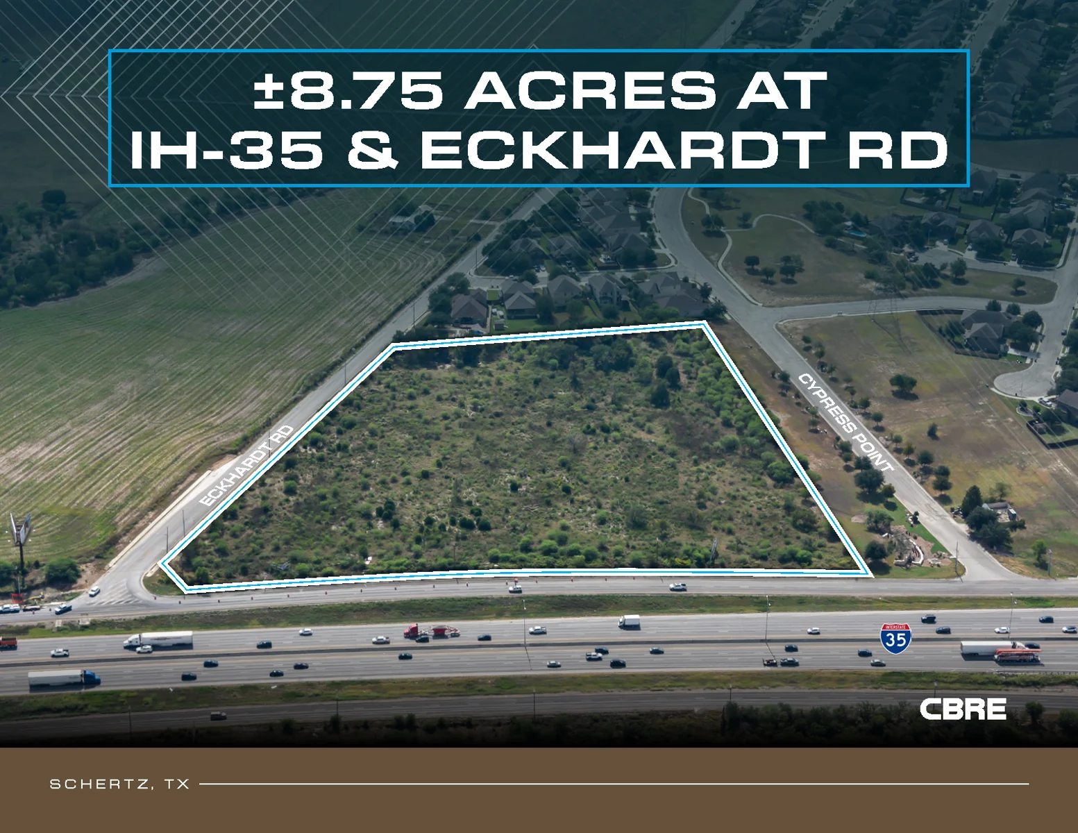 8.75 AC at IH-35 & Eckhardt Rd — Sale in Schertz, TX, photo 1 of 1