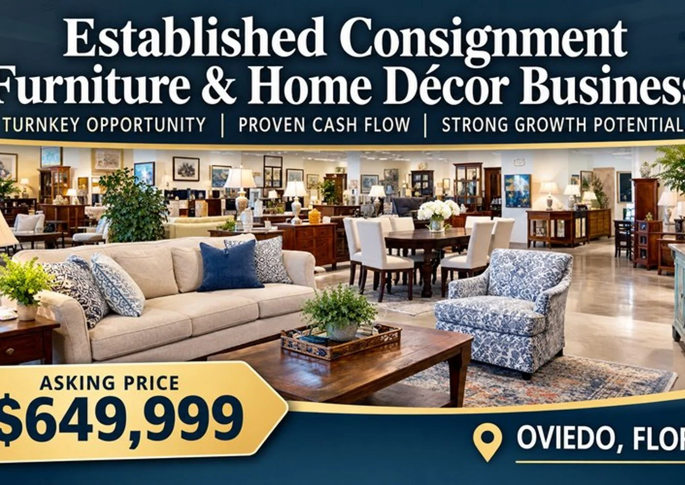 Established Consignment Furniture & Home Décor Business - other for sale in oviedo, FL