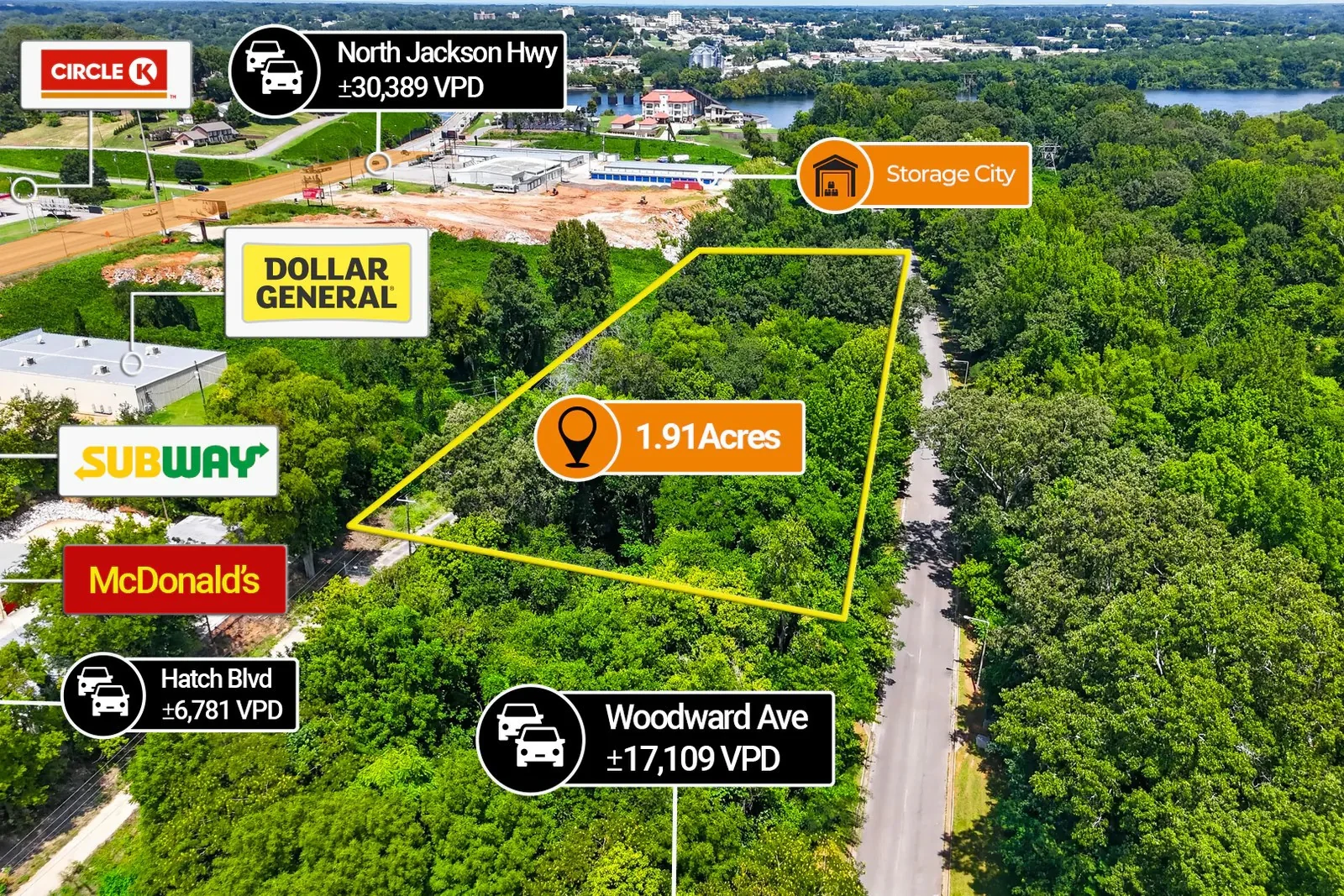 $1 Auction – 1.91 Acre Parcel | 30K VPD | Dollar… — Sale in Sheffield, AL, photo 1 of 4
