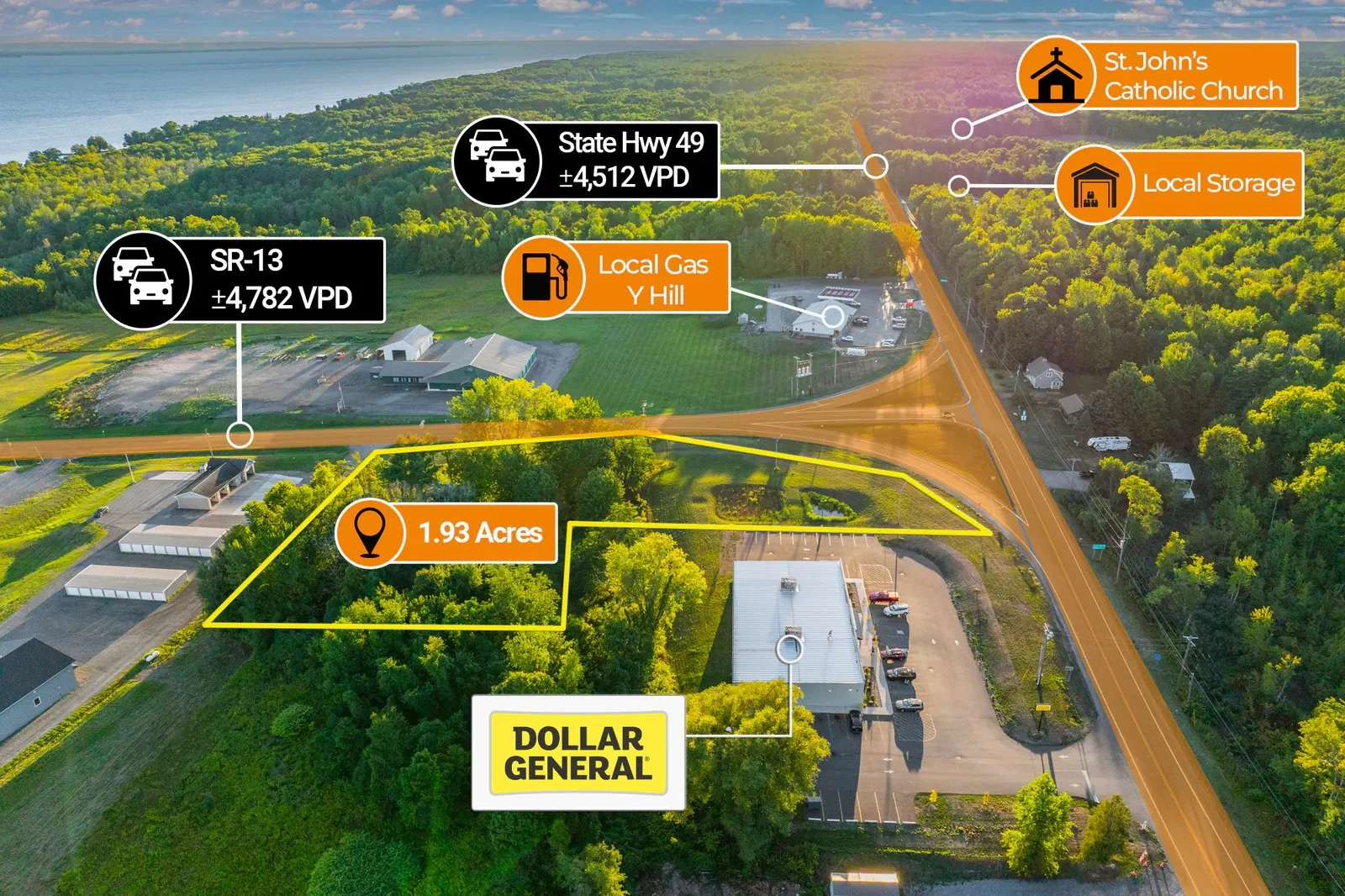 $1 Auction – 1.93 Acre Commercial Site | 9K VPD |… — Sale in Blossvale, NY, photo 1 of 5