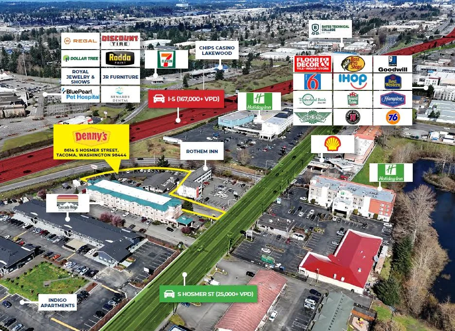 Denny’s | 20-Year Abs Net Sale-Leaseback | Adjacent… — Sale in Tacoma, WA, photo 2 of 2