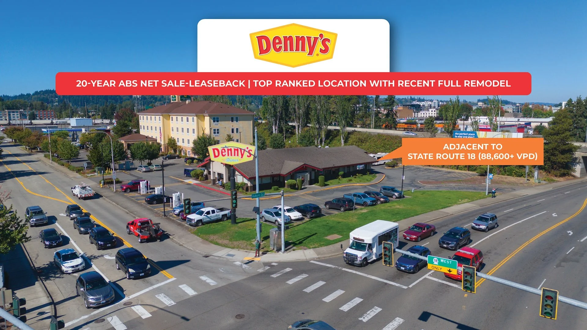 Denny’s | 20-Year Abs Net Sale-Leaseback | Top Ranked… — Sale in Auburn, WA, photo 1 of 2