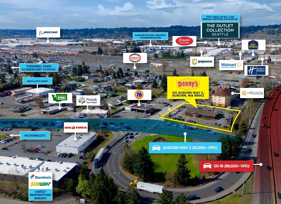 Denny’s | 20-Year Abs Net Sale-Leaseback | Top Ranked… — Sale in Auburn, WA, photo 2 of 2