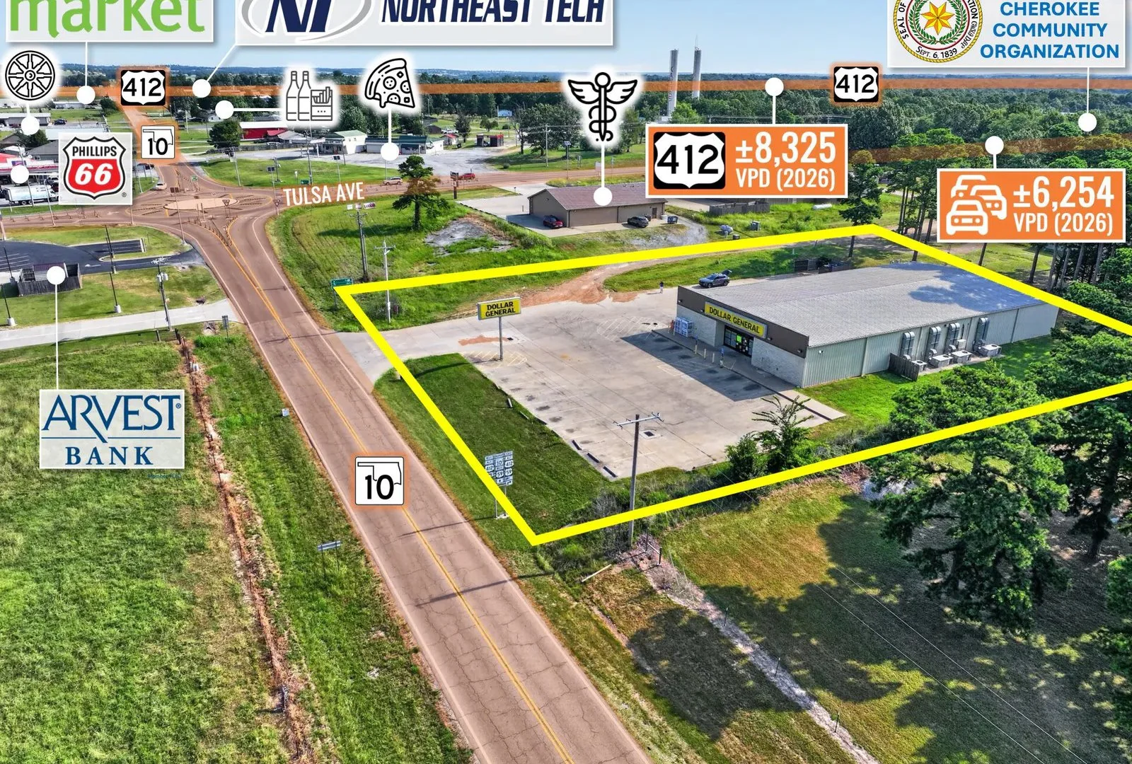 $1 Auction - REIT Sale | Former Dollar General |… — Sale in Kansas, OK, photo 1 of 6