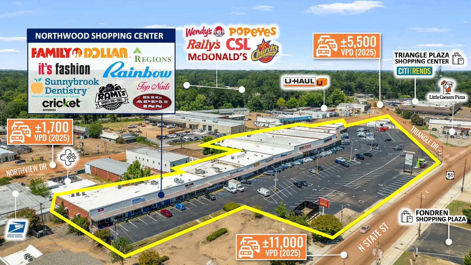 Auction - Retail | 97% Occupied | 62% Nationals |… — Sale in Jackson, MS, photo 3 of 8