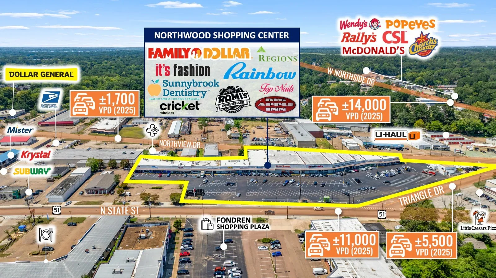 Auction - Retail | 97% Occupied | 62% Nationals |… — Sale in Jackson, MS, photo 5 of 8