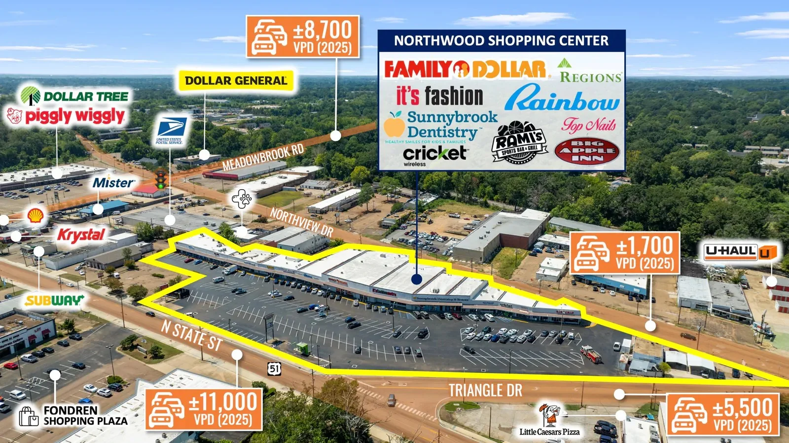 Auction - Retail | 97% Occupied | 62% Nationals |… — Sale in Jackson, MS, photo 6 of 8