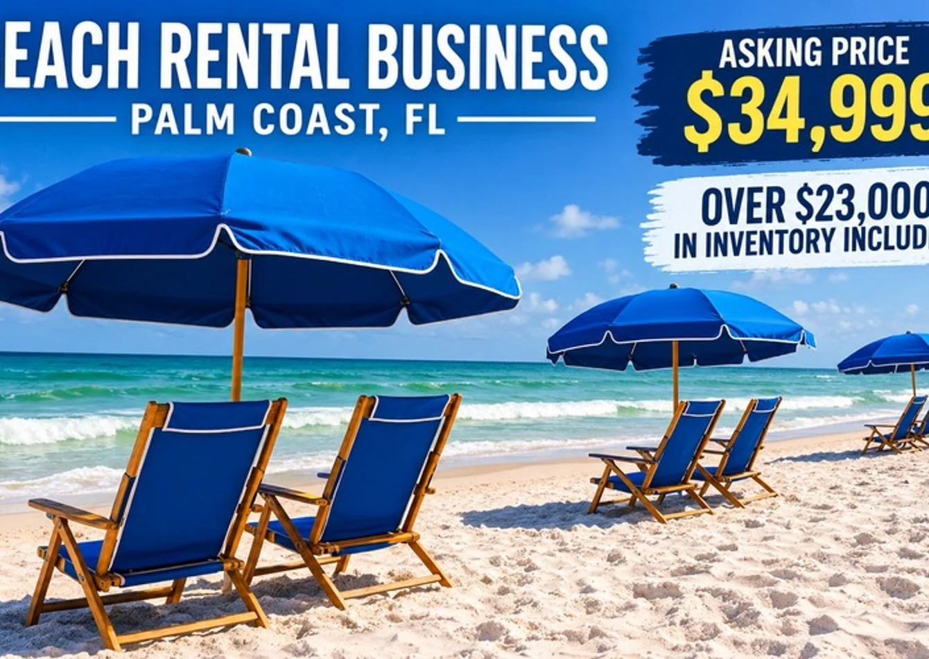 Beach Item Rental Business – Palm Coast, FL — Sale in Palm Coast, FL, photo 1 of 1