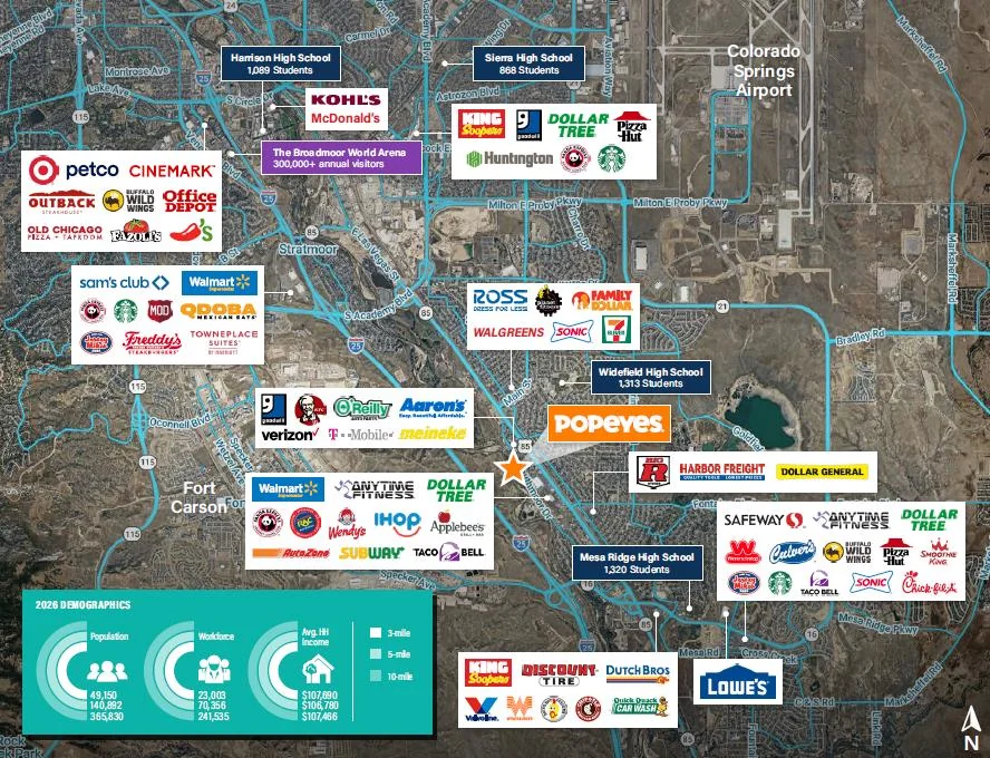 Popeyes | New 20-Yr NNN SLB | ±190-Unit Tenant |… — Sale in Fountain, CO, photo 2 of 3
