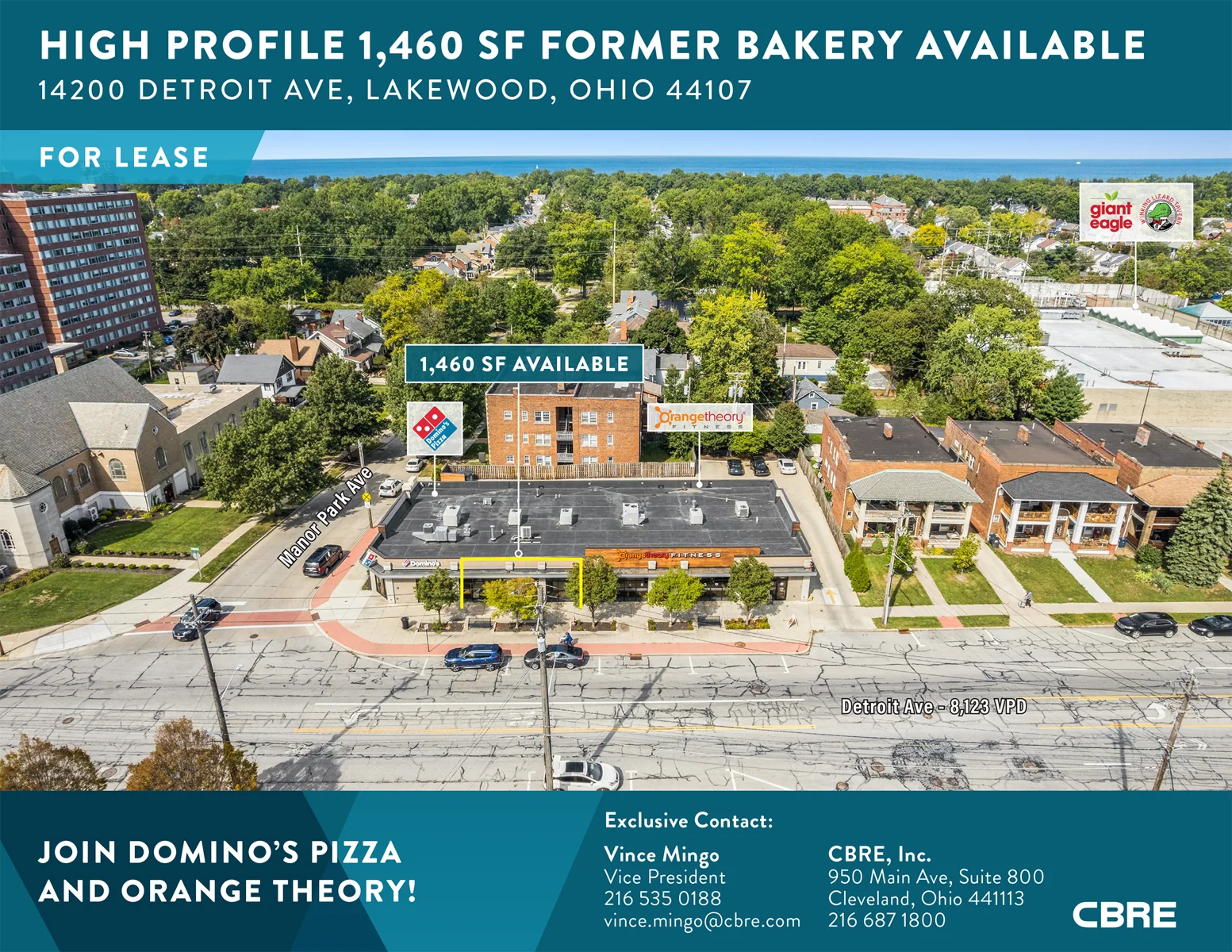 High Profile 1,460 SF Former Bakery Available — Lease in Lakewood, OH, photo 1 of 8