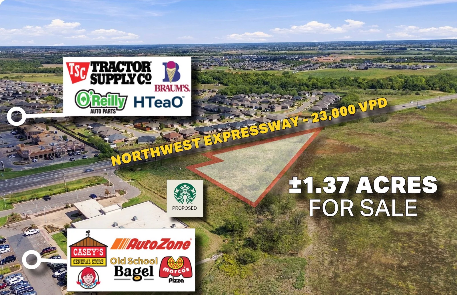 11820 NW Expressway Development Land — Sale in Yukon, OK, photo 1 of 3