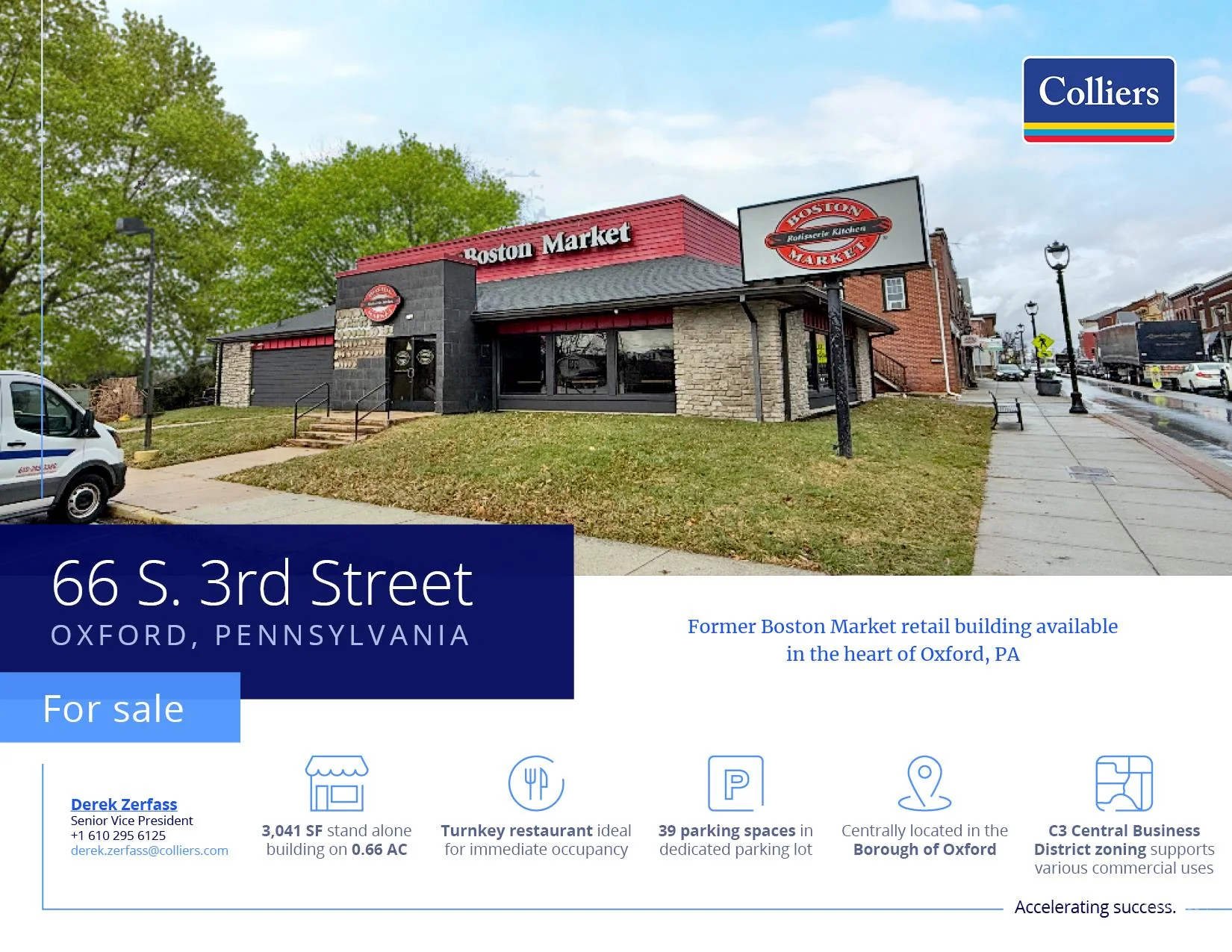 For Sale - Former Boston Market Retail Building Available in the Heart of Oxford, PA - retail in Oxford, PA