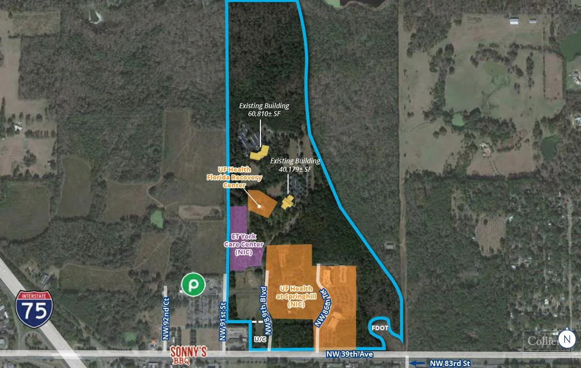 144± acres plus improvements for sale in Santa Fe Health Park - land in Gainesville, FL