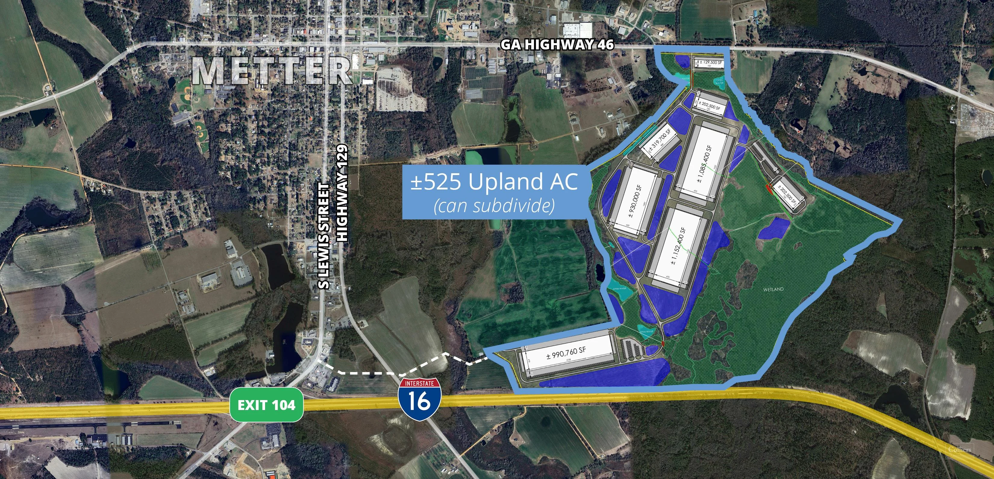 ±525 Upland AC Industrial Site - photo 1 - Metter, GA