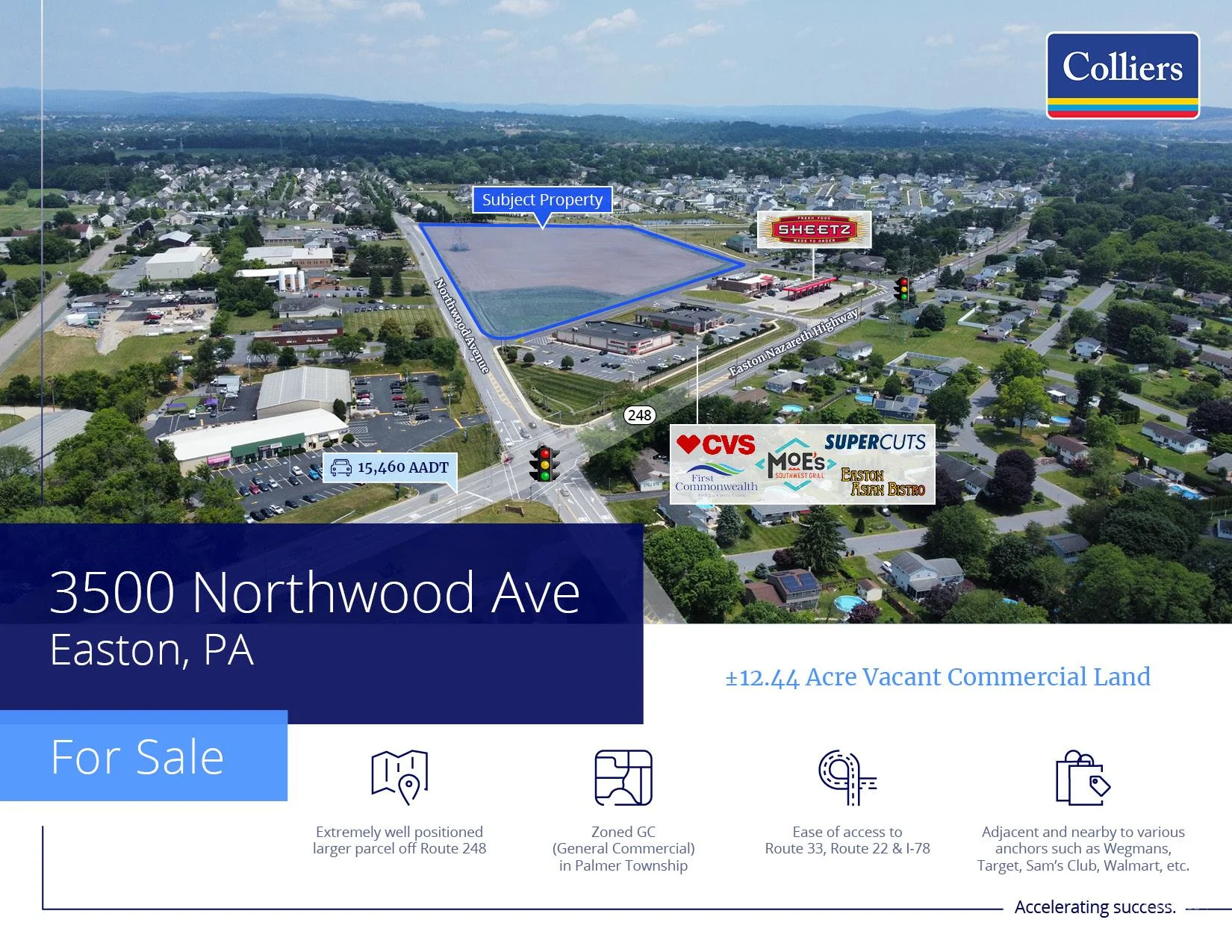 For Sale: +/- 12.44 Acre Vacant Commercial Land — Sale in Easton, PA, photo 1 of 1
