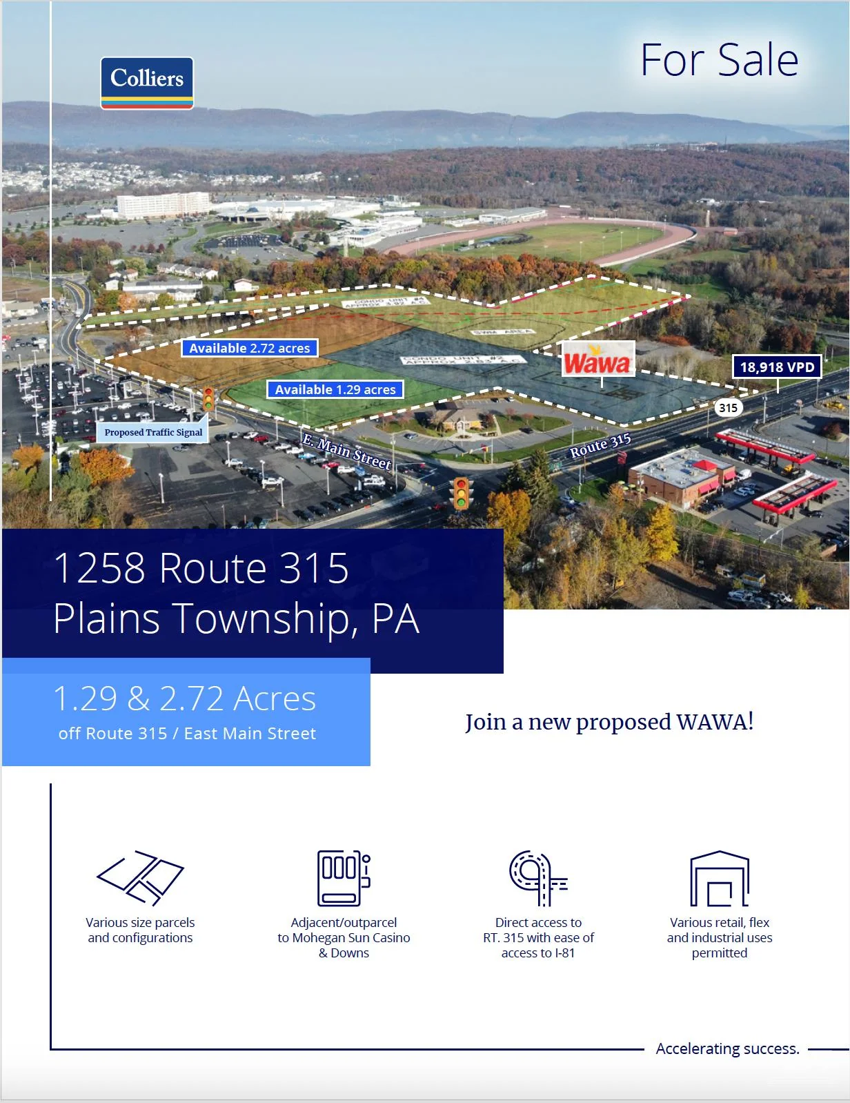 1.29 & 2.72 Acres off Route 315 / East Main Street in… — Sale in Wilkes-Barre, PA, photo 1 of 1