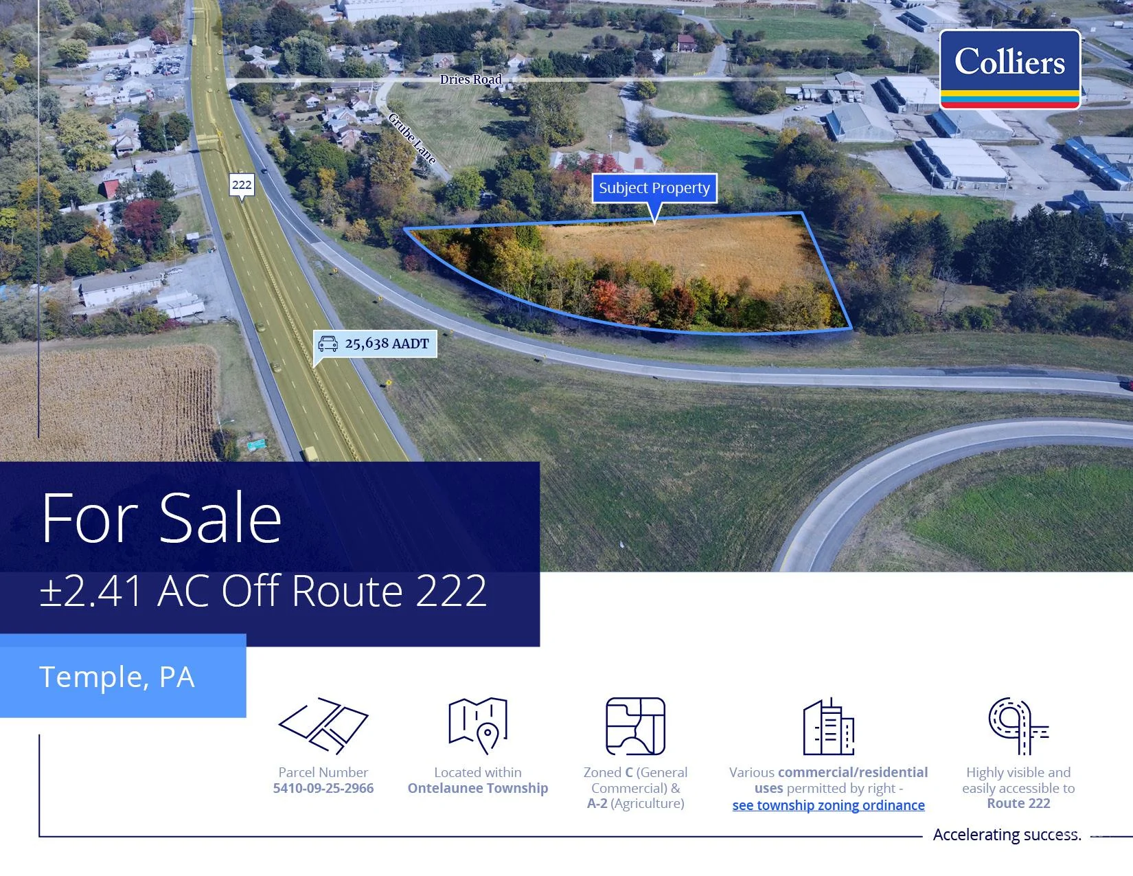 For Sale - +/- 2.41 Acres off Route 222