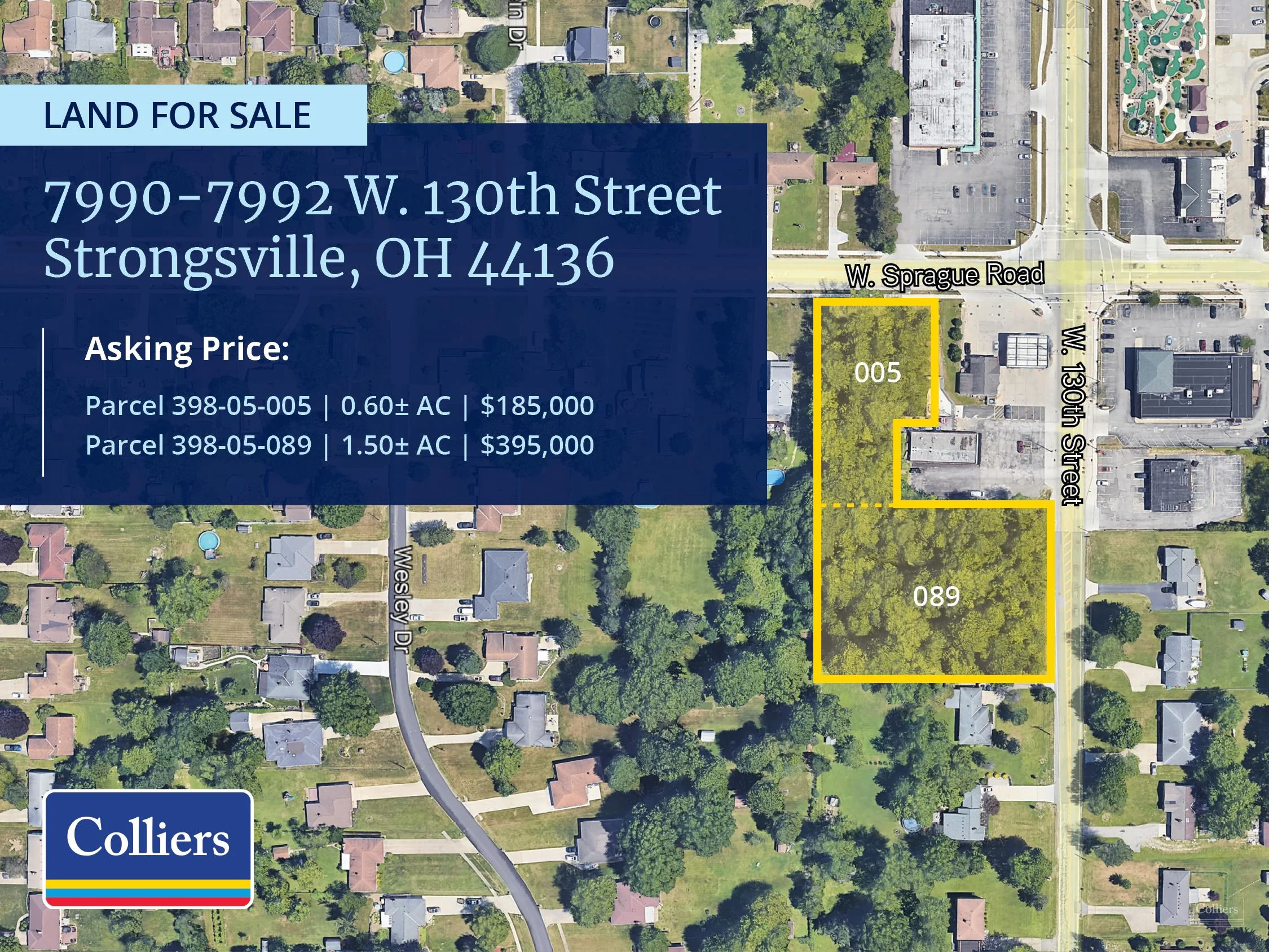 Commercial Land For Sale in Strongsville — Sale in Strongsville, OH, photo 1 of 2