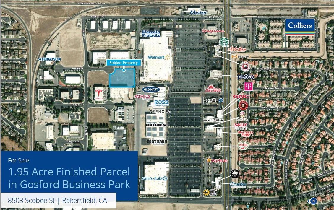 1.95 Acre Finished Parcel in Gosford Business Park — Sale in Bakersfield, CA, photo 1 of 8