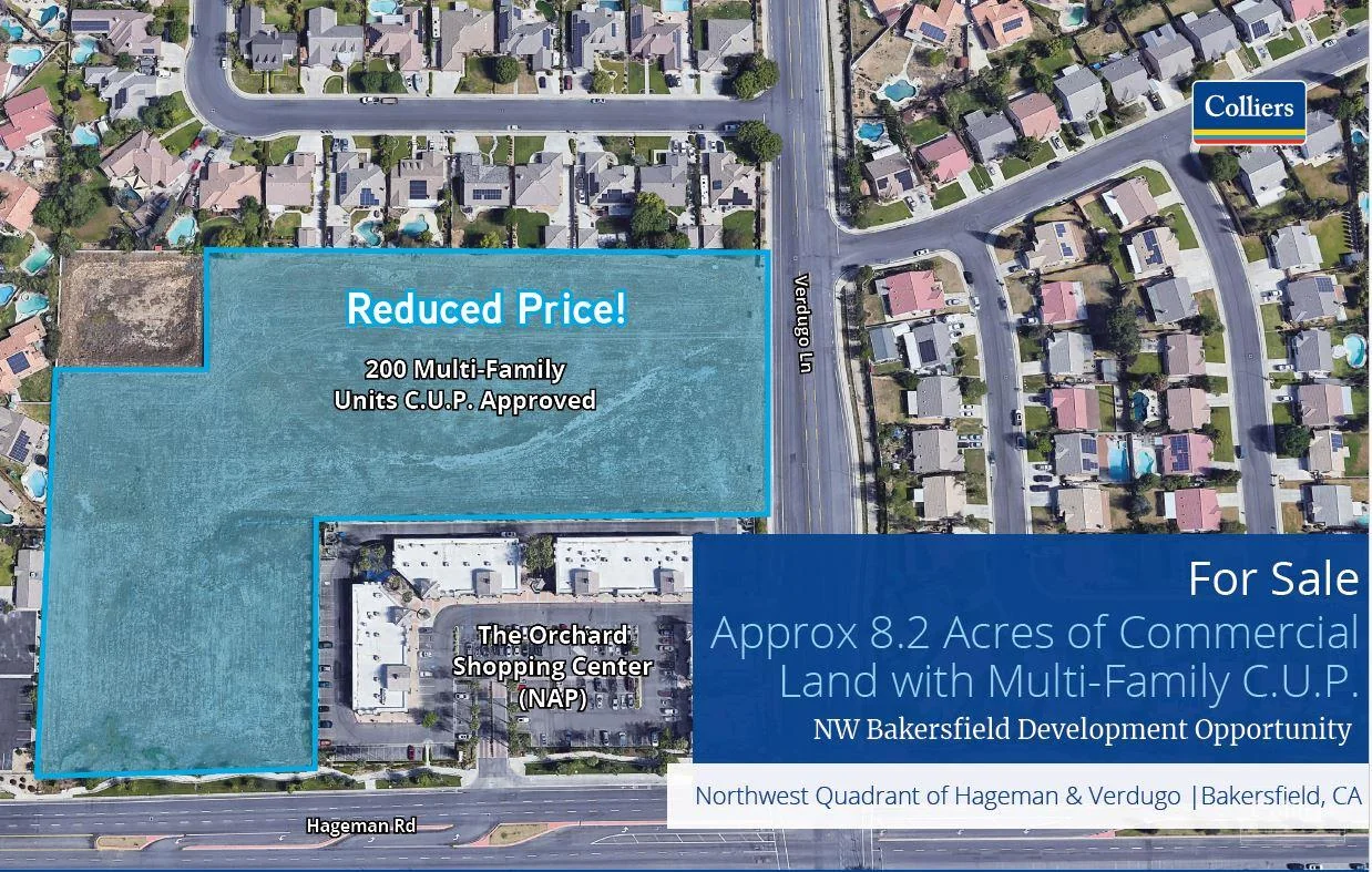 Approximately 8.2 Acres of Commercial Land with… — Sale in Bakersfield, CA, photo 1 of 2