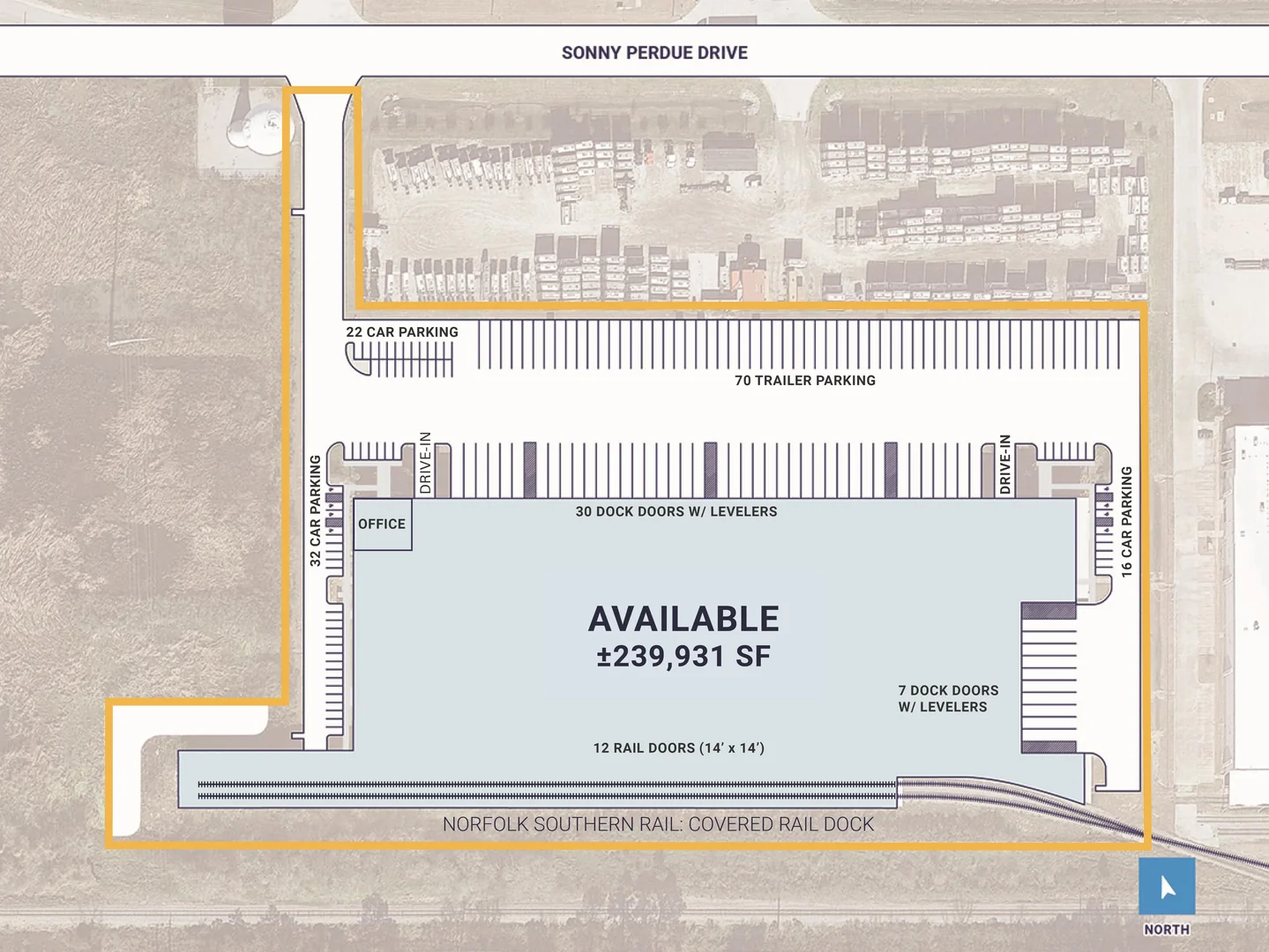 ±239,931 SF Rail-Served Warehouse | CenterPoint… — Lease in Savannah, GA, photo 2 of 8