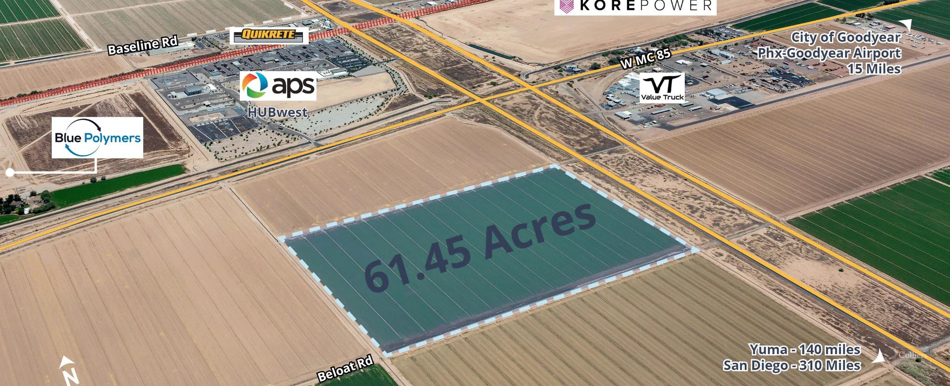 Industrial Land for Sale or Ground Lease in Buckeye — Lease in Buckeye, AZ, photo 1 of 7
