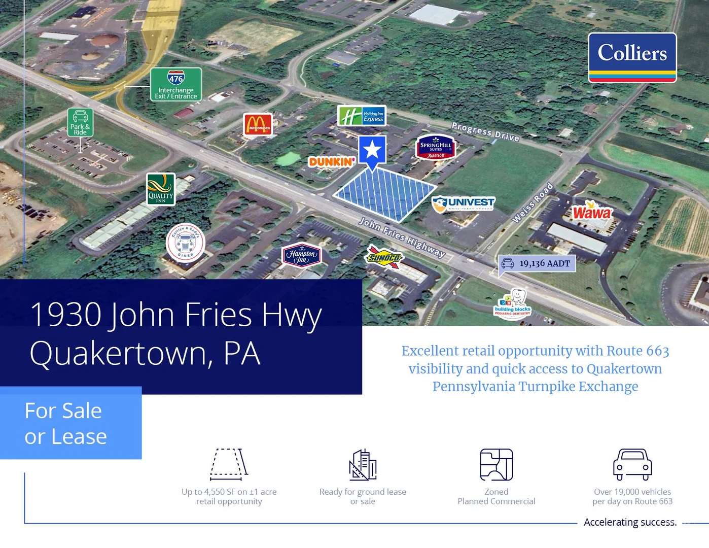 For Sale or Lease - 4,550 SF Pad Site on 1+/- Acre