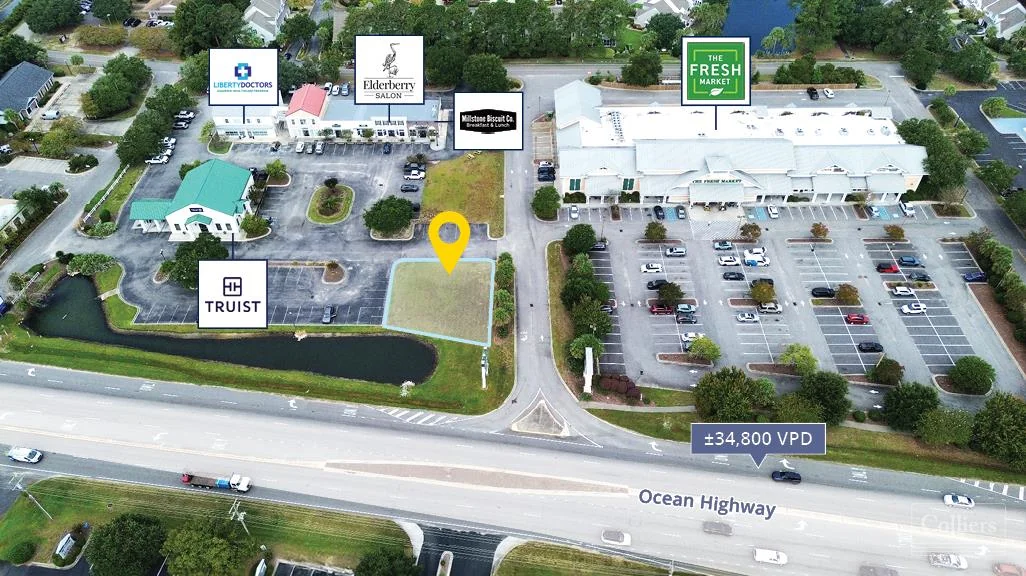 ±4,000-SF Building Pad Ready for Development — Lease in Pawleys Island, SC, photo 1 of 3