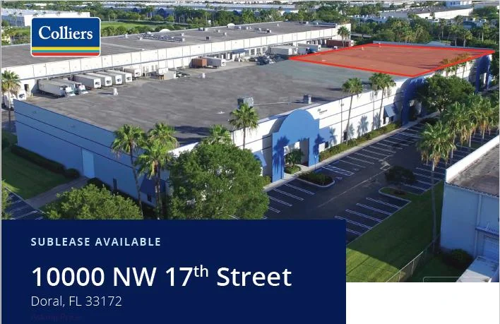 SUBLEASE AVAILABLE - 10000 NW 17th St, Doral — Lease in Doral, FL, photo 1 of 4
