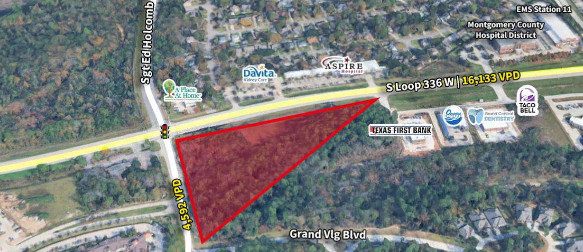 SEC of S Loop 336 W & Sgt Ed Holcomb Blvd S — Sale in Conroe, TX, photo 1 of 4