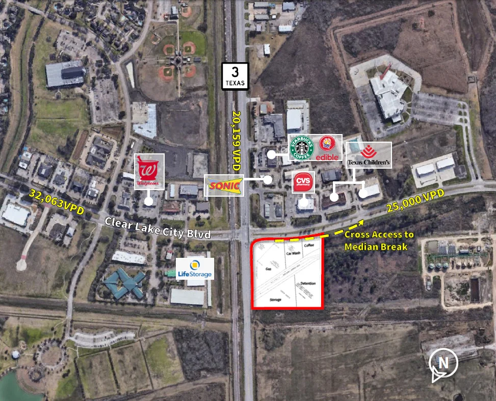 NWC Clear Lake City Blvd and HWY 3 — Sale in Webster, TX, photo 1 of 4
