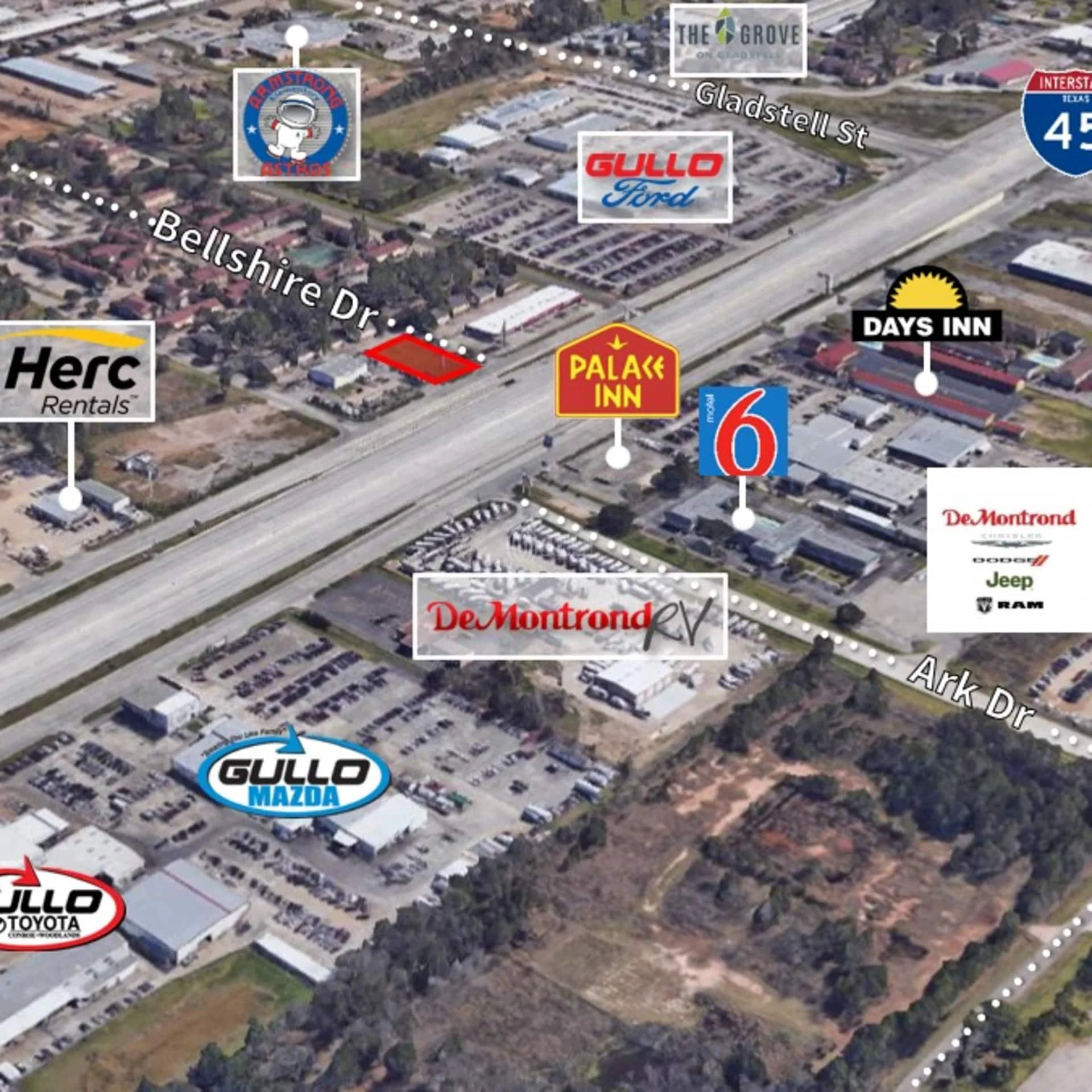 NEC I-45 and Bellshire Drive — Sale in Conroe, TX, photo 3 of 4