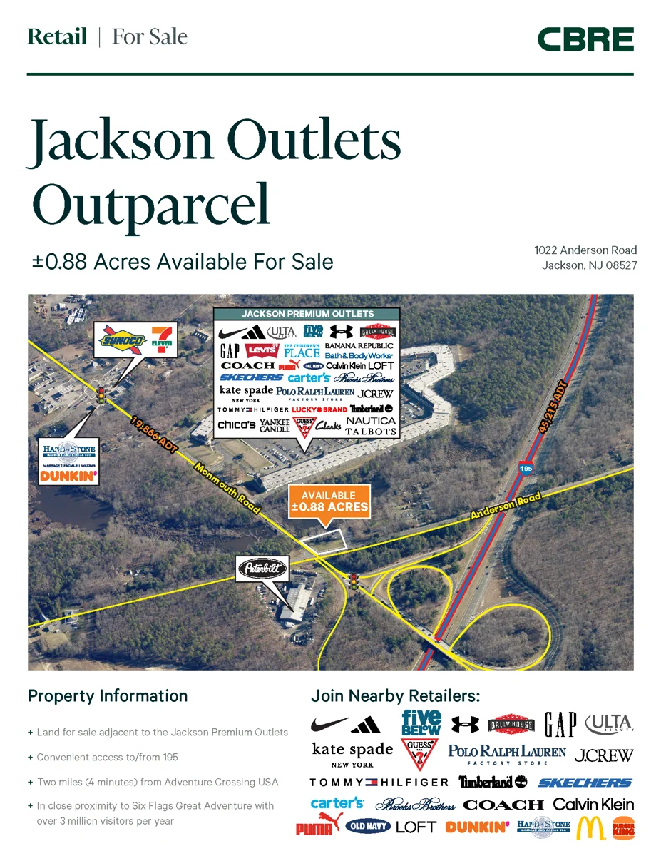 ±.088 Acres Outparcel Available adjacent to Jackson… — Sale in Jackson, NJ, photo 1 of 3