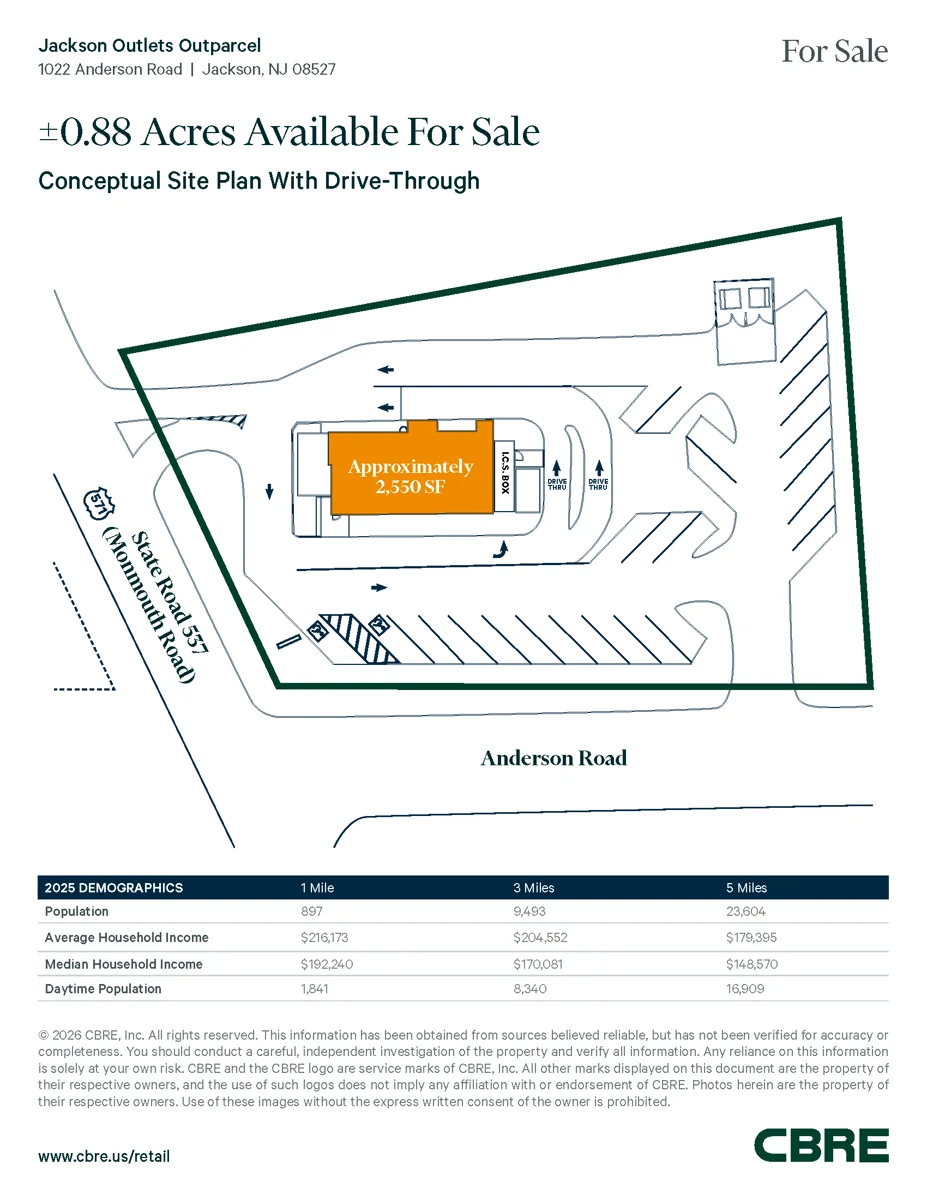 ±.088 Acres Outparcel Available adjacent to Jackson… — Sale in Jackson, NJ, photo 2 of 3