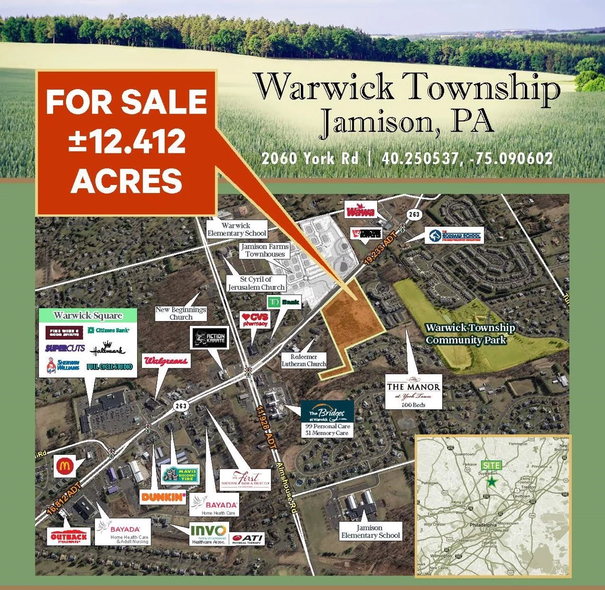 Warwick Township Land — Sale in Jamison, PA, photo 1 of 1