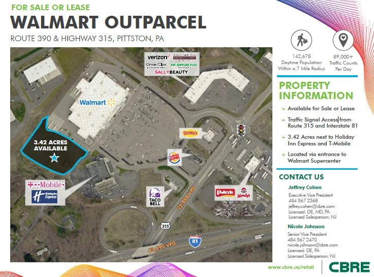 Pittston PA- Walmart Outparcel — Sale in Pittston, PA, photo 2 of 2
