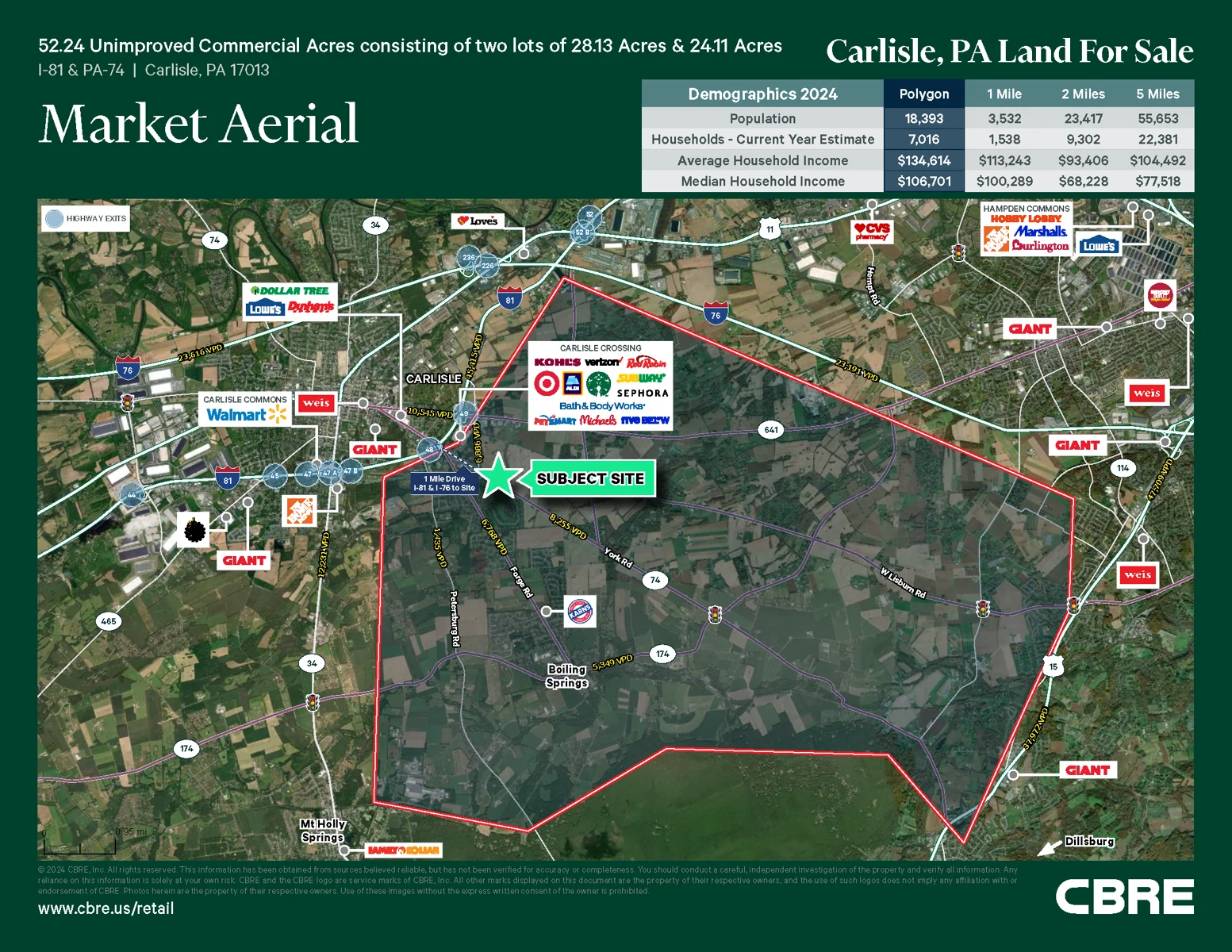 52.24 Unimproved Commercial Acres consisting of two… — Sale in Carlisle, PA, photo 4 of 4