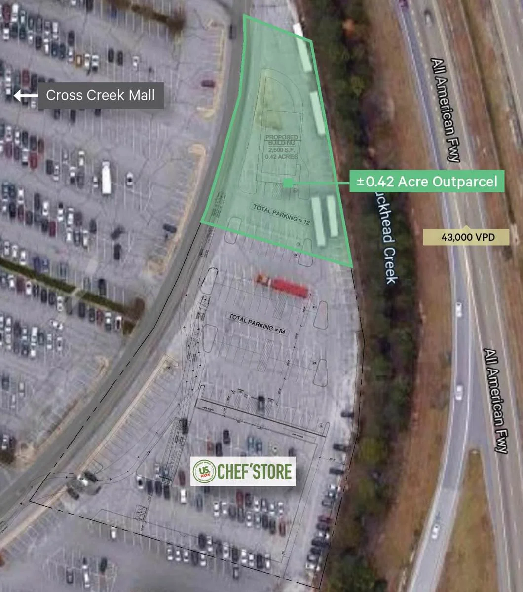 511 Cross Creek Mall Outparcel — Sale in Fayetteville, NC, photo 1 of 2