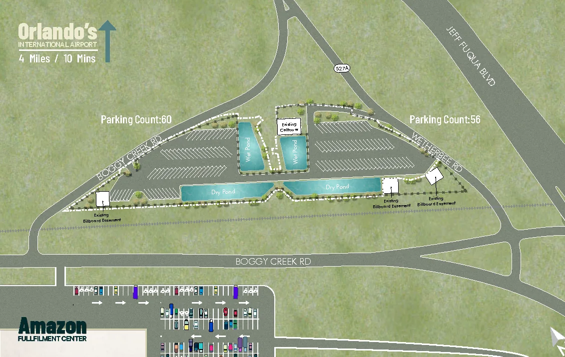 2.8 - 4.8 Acres (116 Parking Spaces) For Sale or Lease — Sale in Orlando, FL, photo 1 of 3